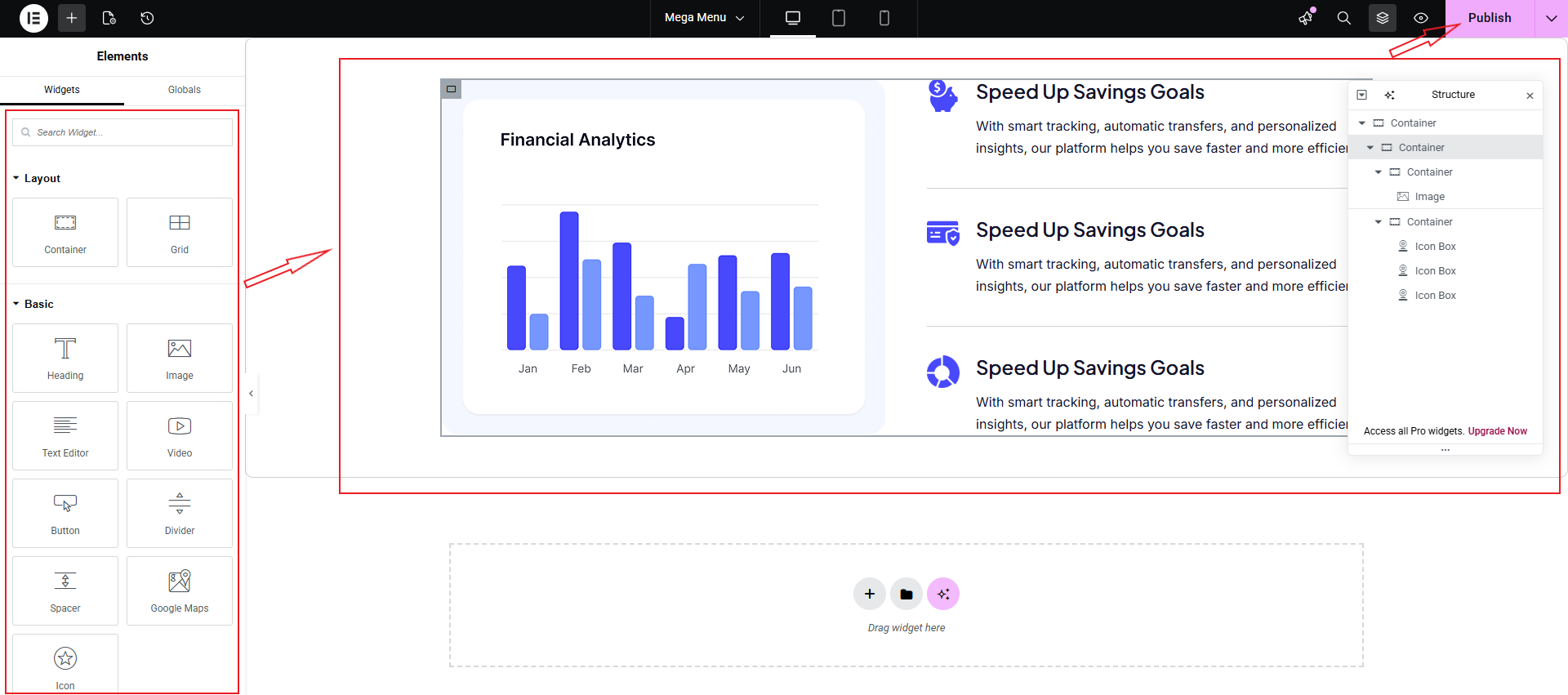 Mega Menu Editor Elementor