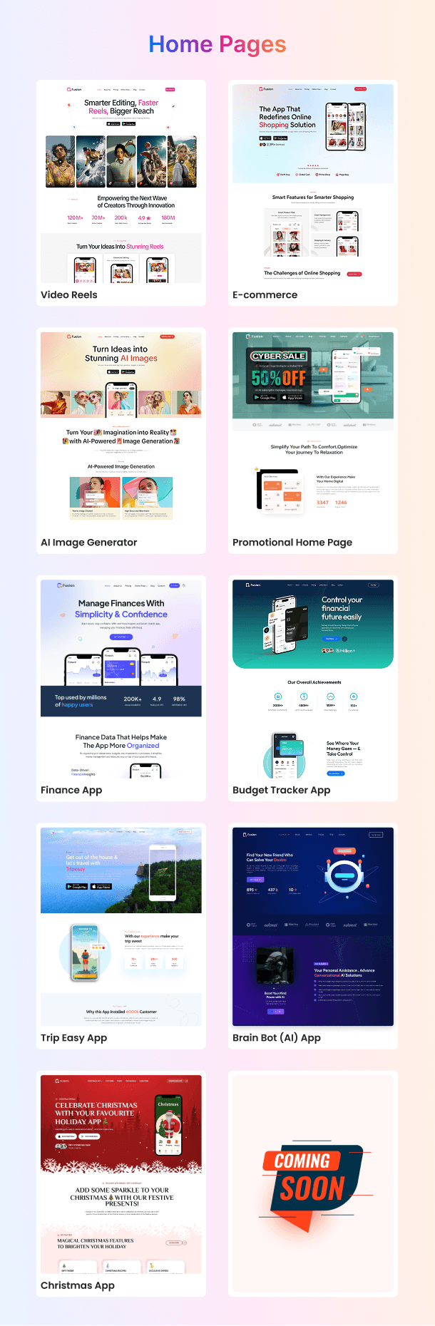 AppFusion - Mobile App Landing WordPress Theme