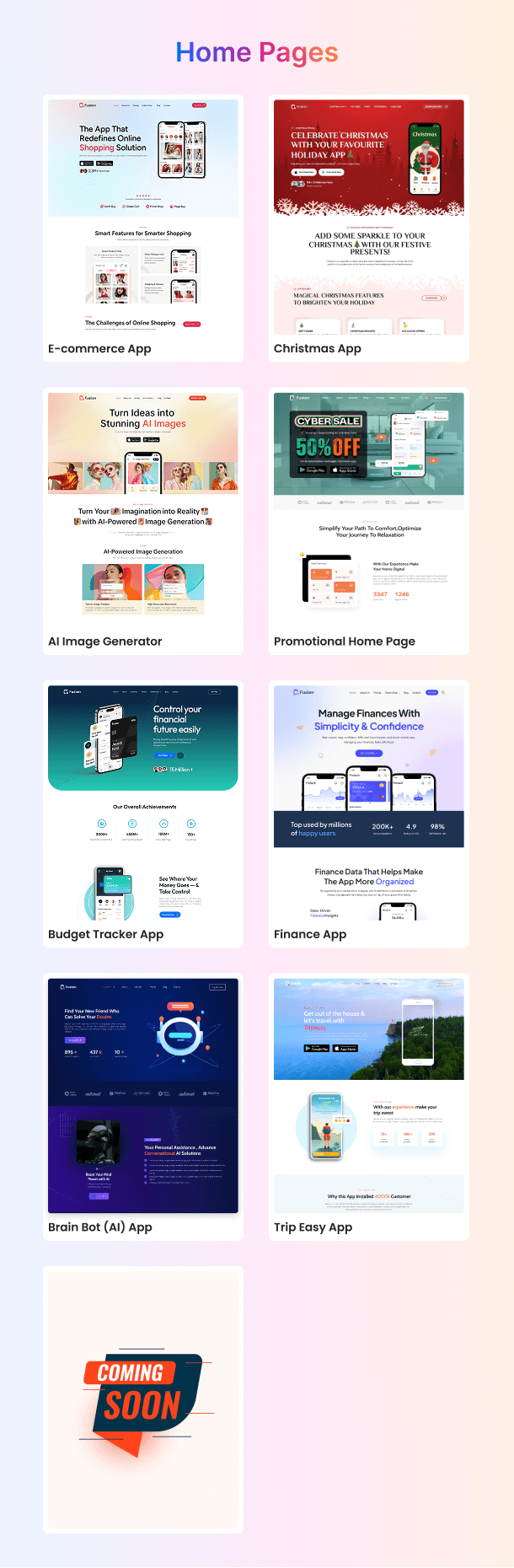 AppFusion - Mobile App Landing WordPress Theme